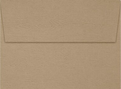 LUX A6 Invitation Envelopes (4 3/4 x 6 1/2) 250/Pack, Oak Woodgrain (4030-S01-250)