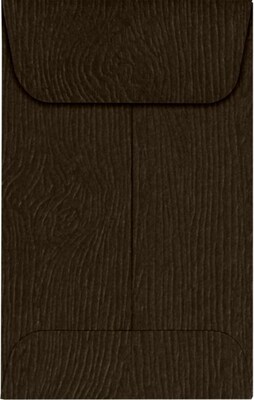 LUX #1 Coin Envelopes (2 1/4 x 3 1/2) 250/Pack, Teak Woodgrain (1COS03-250)