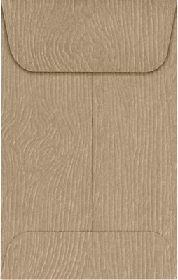 LUX #1 Coin Envelopes (2 1/4 x 3 1/2) 250/Pack, Oak Woodgrain (1COS01-250)