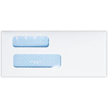 Quality Park Moistenable Glue Security Tinted #9 Double Window Envelope, 3 7/8 x 8 7/8, Bright Whi