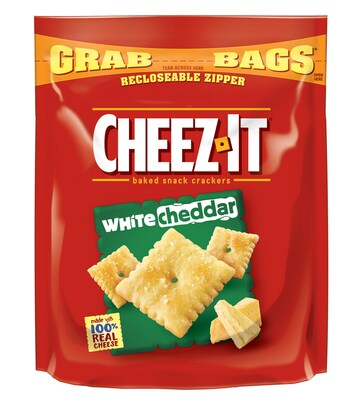 Cheez-It Grab Bags Crackers, White Cheddar, 7 oz., 6/Carton (KEE11621)