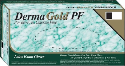 Innovative Healthcare DermaGold Powder Free White Latex Gloves, Large, 1000/Carton (101663CS)