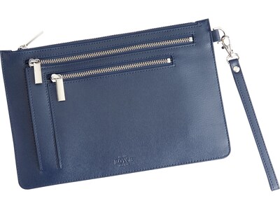 ROYCE Leather Cross Body Bag, Blue, 7.25H (RFID-796-BLE-2S)