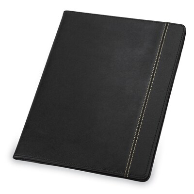 Samsill Slimline Vinyl Padfolio, Black (71220)