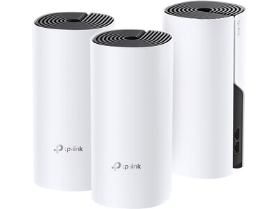 TP-LINK Deco M4 AC867 Dual Band Mesh WiFi 5 Router, White/Black, 3/Pack (DECO M4 3/Pack)