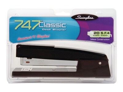 Swingline 747 Classic Desktop Stapler, 20 Sheet Capacity, Black (S7074701G)