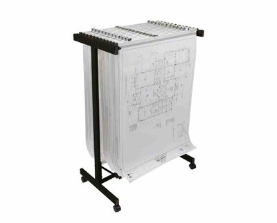 Adir Expandable Mobile Plan Center Black For Blueprints (615-BLK)