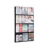AdirOffice Acrylic 24 Compartment Hanging Wall Mount Magazine Rack, Black (640-2948-BLK)
