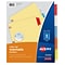 Avery Big Tab Insertable Paper Dividers, 5-Tab, Buff with Assorted-Color Tabs, Set (23280)