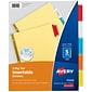 Avery Big Tab Insertable Paper Dividers, Assorted Color 5 Tab, Buff  (11109)