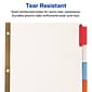 Avery Big Tab Insertable Paper Dividers, Assorted Color 5 Tab, White (11121)