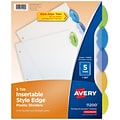 Avery Style Edge Insertable Plastic Dividers, 5-Tab, Assorted, Set (11200)