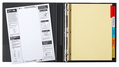 Avery Big Tab Insertable Paper Dividers, Assorted Color 5 Tab, Buff  (11109)