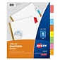 Avery Big Tab Insertable Paper Dividers, 8 Tabs, White with Multicolor Tabs (11123)