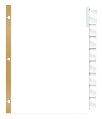 Avery Big Tab Insertable Paper Dividers, Clear 8 Tab, White   (11124)