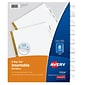 Avery Big Tab Insertable Paper Dividers, Clear 8 Tab, White   (11124)