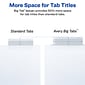 Avery Big Tab Insertable Paper Dividers, Clear 8 Tab, White   (11124)