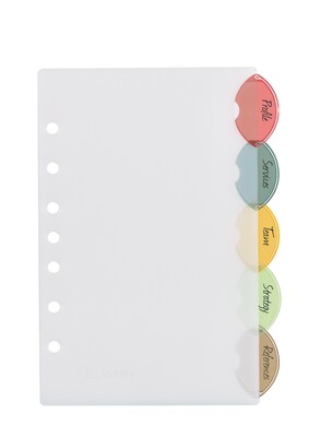 Avery Style Edge Blank Plastic Divider, 5-Tab, Multicolor (11118)