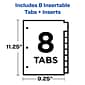 Avery Big Tab Insertable Paper Dividers, 8 Tabs, White (11222)