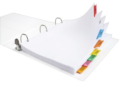 Avery Big Tab Insertable Paper Dividers, 8 Tabs, White (11222)