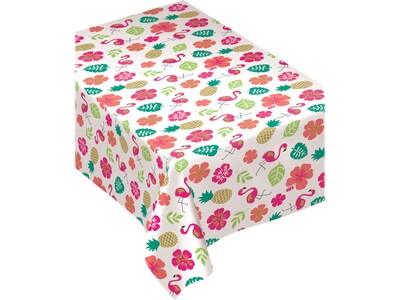 Amscan Aloha Holiday 90L x 52W Vinyl Tablecovers, Multi-Colored, 2/Pack (570072)