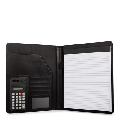 Bond Street Faux Leather Padfolio, Black (WRC5040BS-Black)