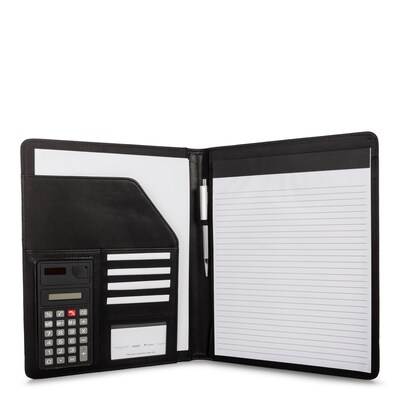 Bond Street Faux Leather Padfolio, Black (WRC5040BS-Black)