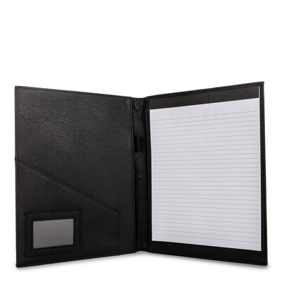 Bond Street Faux Leather Padfolio, Black (WRC5042BS-Black)