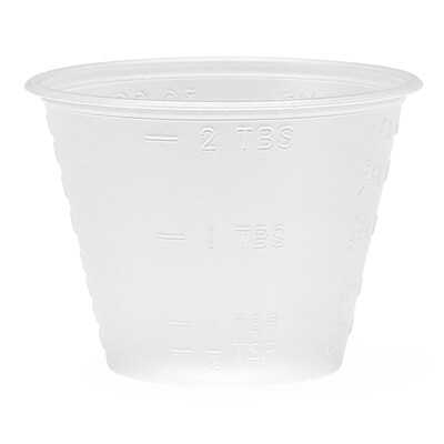 Medline Non-Sterile Graduated 1 oz., Plastic Medicine Cups, Clear, 100/Pack (DYND80000H)