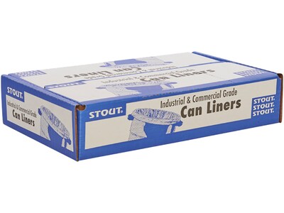 Stout 56 Gallon Industrial Trash Bag, 40 x 48, Low Density, 1.5, Brown, 100 Bags/Box (STOT4048B15)