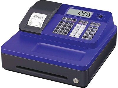 Casio SEG1SCBU Electronic Cash Register, Blue