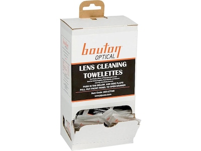 Bouton Optical Lens Cleaning Towelettes, 100/Box (252-LCT100)