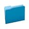 Pendaflex Two-Tone File Folders, 1/3 Cut Tab, Letter Size, Blue, 100/Box (PFX 152 1/3 BLU)