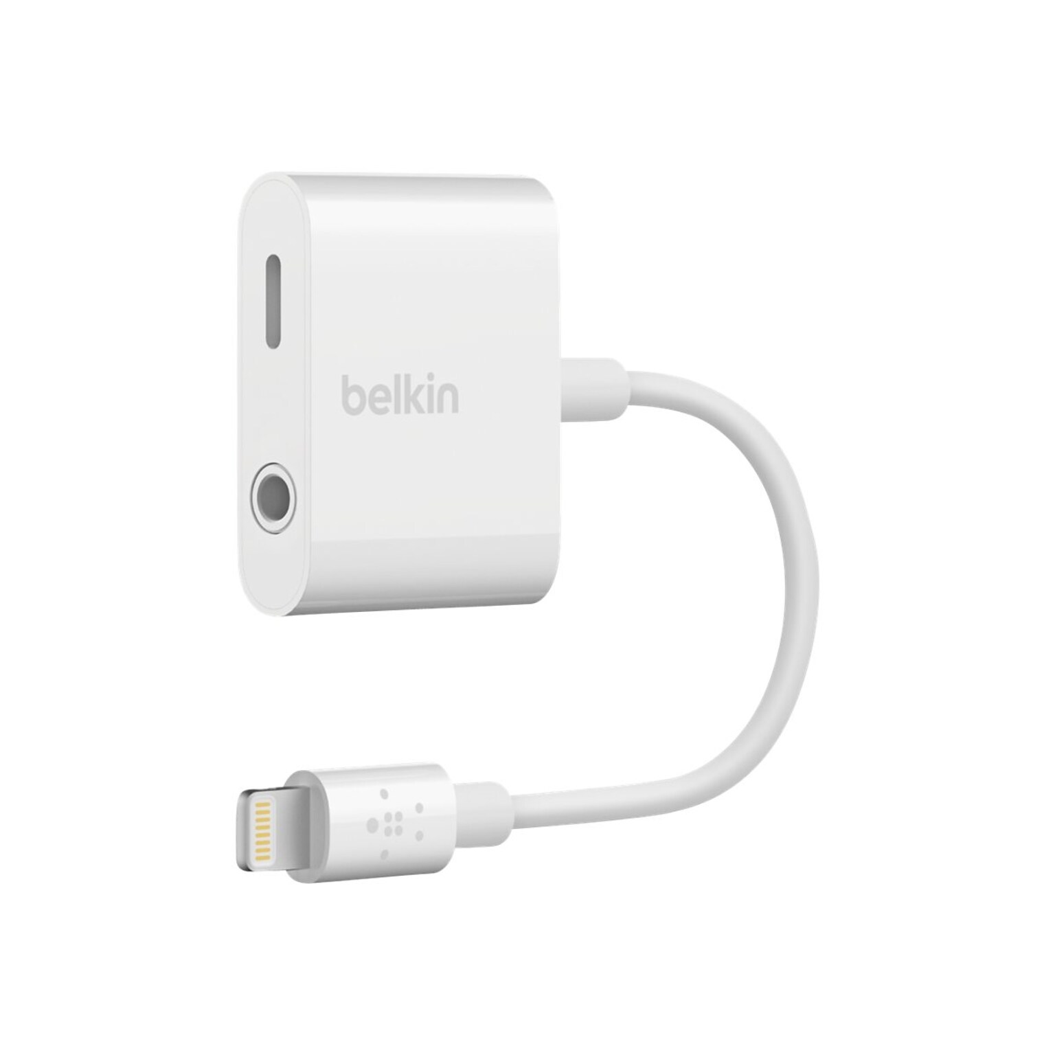 Belkin Audio + Charge RockStar Lightning Adapter for iPhone/iPad/iPod Touch, White (F8J212BTWHT)