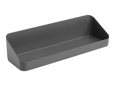 Poppin Polystyrene Mounted Wall Shelf, 12.5, Dark Gray (105096)