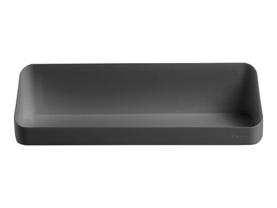 Poppin Polystyrene Mounted Wall Shelf, 12.5", Dark Gray (105096)