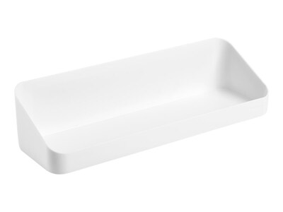 Poppin Polystyrene Mounted Wall Shelf, 12.5", White (105098)