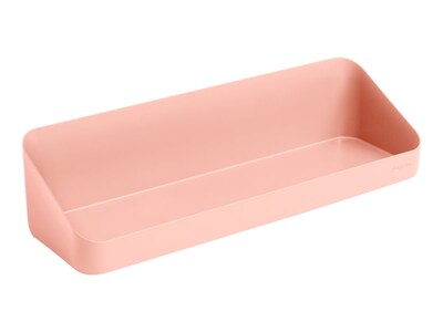 Poppin Polystyrene Mounted Wall Shelf, 12.5", Blush (105095)