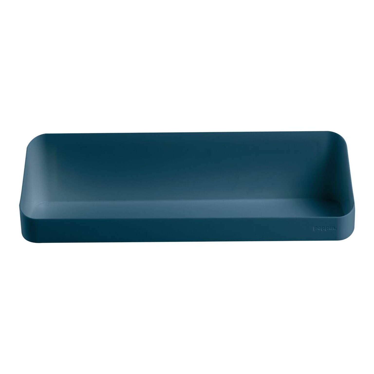 Poppin Polystyrene Mounted Wall Shelf, 12.5, Slate Blue (105097)