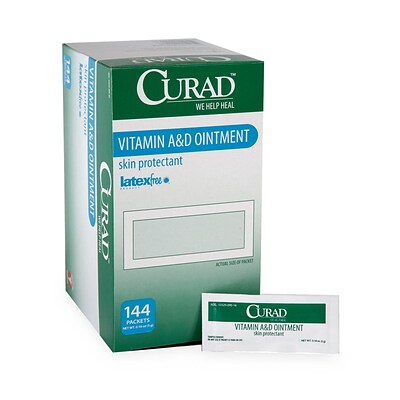 Curad A and D Ointment Skin Protectant, .17 oz., 144/Box (CUR003545Z)