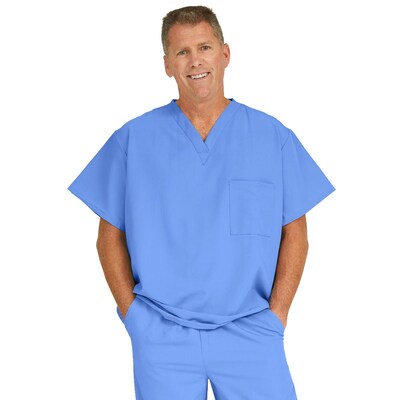 Medline Fifth Ave Unisex Traditional Scrub Top With One Pocket