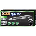 BIC Gel-ocity Ultra Retractable Gel Pen, Medium Point, Black Ink, Dozen (RGU11-BLK)