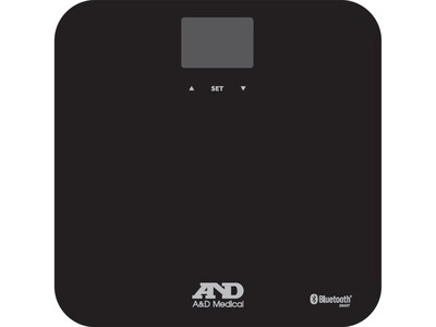 A&D Medical PLUSCONNECT UC-350BLE Weight Tracking Scale, Black, 400 Lbs. Capacity
