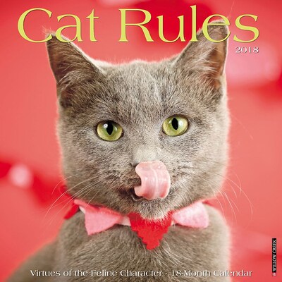2018 Willow Creek Press 12 x 12 Cat Rules Wall Calendar (44392)