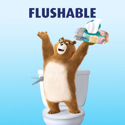 Charmin Flushable Wipes, White, 40 Sheets/Pack, Pack of 4 (79619)