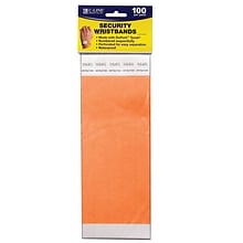 C-Line DuPont Tyvek Security Crowd Control Wristbands, Orange, 100/Pack (CLI89102)