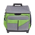 ECR4Kids Universal Rolling Cart and Organizer Bag, Gray & Green (ELR0550BGN)