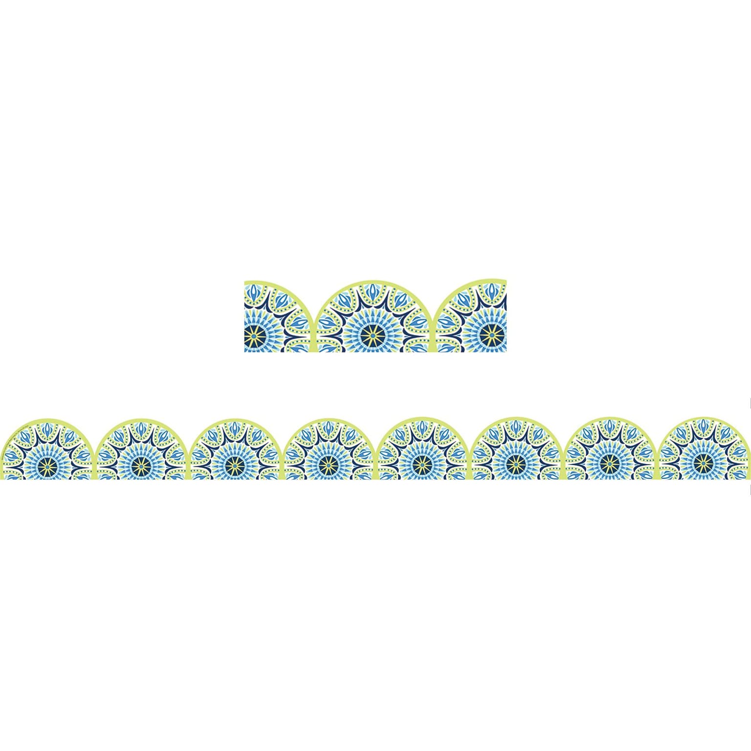 Eureka EU-845626, Blue Harmony - Half Mandala Deco Trim? Extra Wide Die Cut