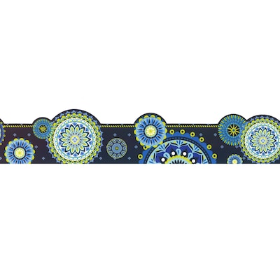 Eureka EU-845624, Blue Harmony-Mandala Deco Trim? Extra Wide Die Cut | Quill