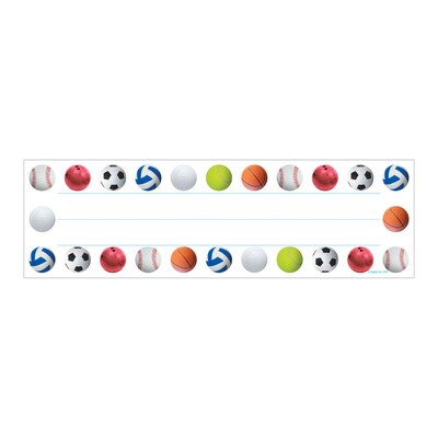 Hygloss Sports Balls Name Plates, 6 Packs, 36/Pack (HYG45416)